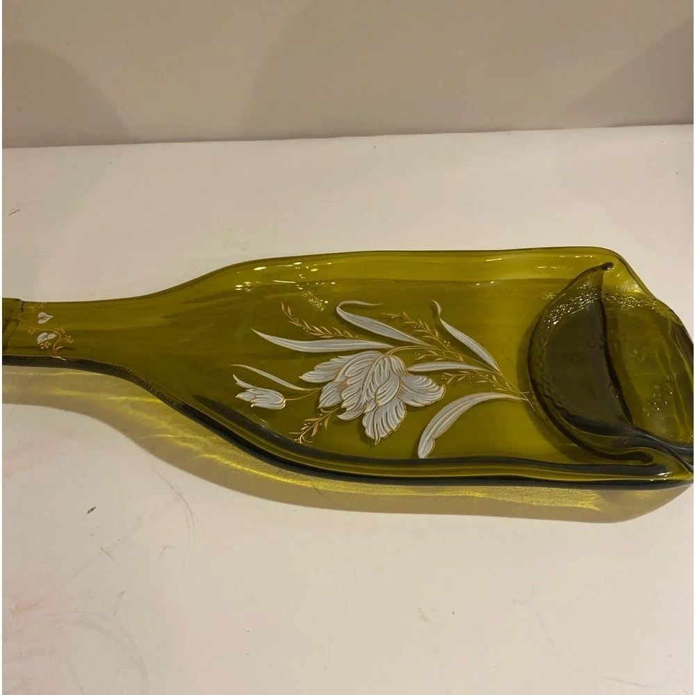Melted Glass Bottle Spoon Rest (FV)